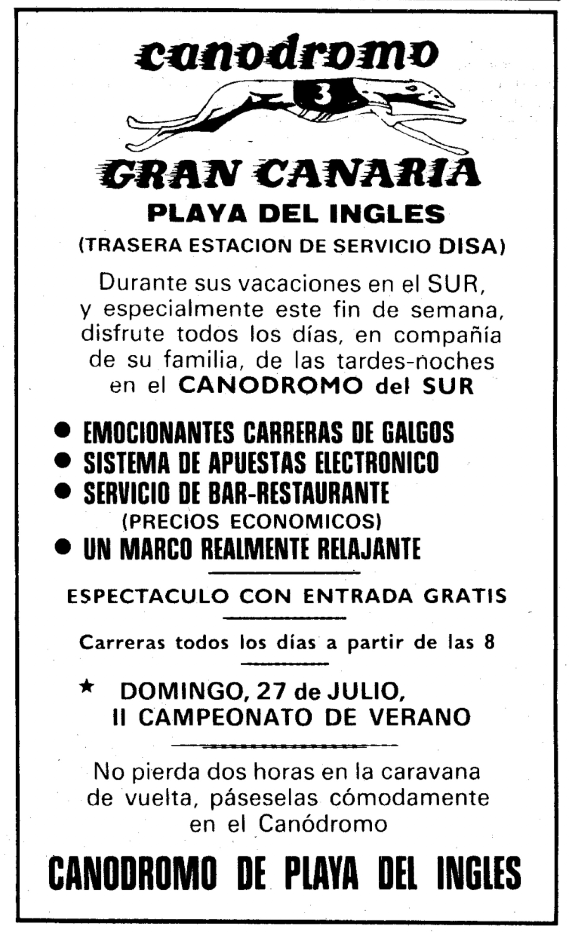 Galgo gigante - Canódromo Gran Canaria